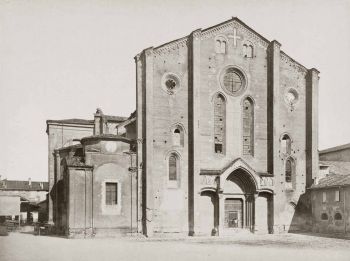 Foto antica della chiesa di san francesco a bologna