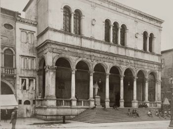 Antica foto padova piazza unita italia loggia del consiglio
