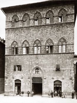 Foto storica palazzo tolomei siena antica