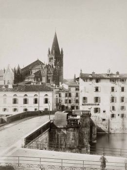 Verona antica foto del ponte delle navi