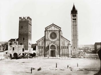 Verona chiesa e campanile san zenone