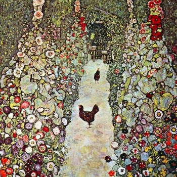 Garden Path with Chickens by Klimt
