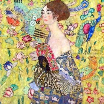 Lady with fan by Klimt