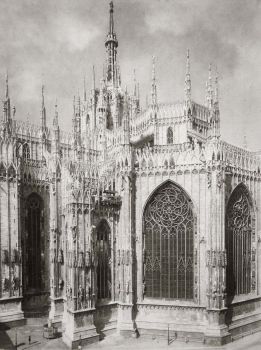 Milano, Duomo, foto antica del 1870