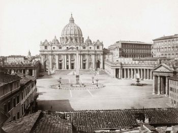 Piazza San Pietro, Roma, foto storica