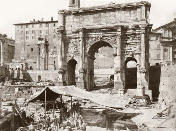 Arco di Settimio Severo, Roma. Foto storica