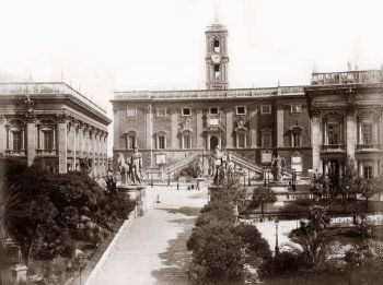 Foto storica del Campidoglio, Roma, 1880