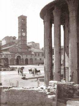 Foto storica di Piazza Bocca della Verità, Roma