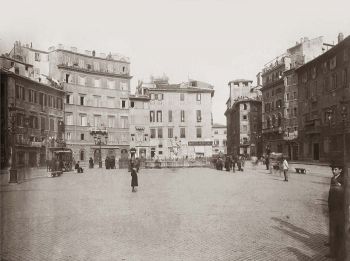 Piazza Navona a Roma, foto storica.