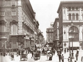 Roma, Via del Corso foto storica.