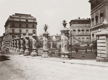 Via delle Quattro Fontane, Roma, foto storica.