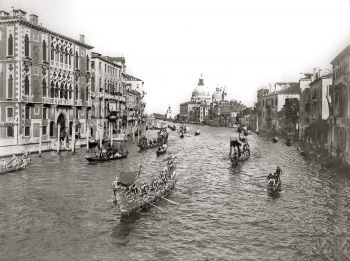 Canal grande  a Venezia nel 1893. Foto storica