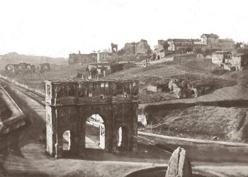 Piazza del Colosseo a Roma nel 1850