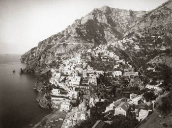 Panorama di Amalfi nell'ottocento
