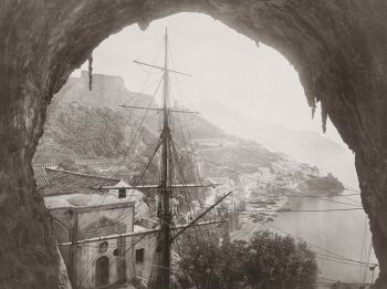 Amalfi panorama dalla grotta di San Cristofano, foto storica