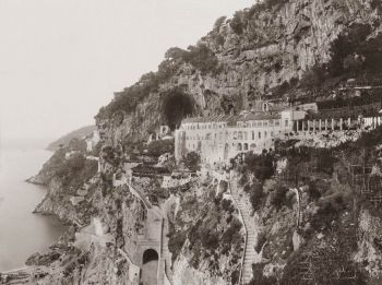 Amalfi, il grand hotel dei cappuccini, foto storica