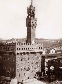 Firenze, Palazzo della Signoria, foto d'epoca