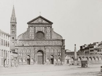 Firenze, piazza Santa Maria Novella nel 1852