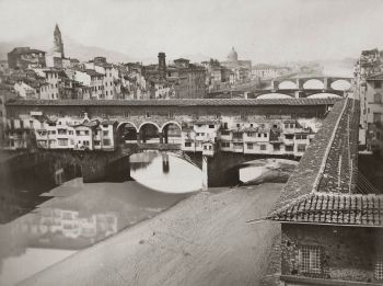 Firenze, il Ponte Vecchio, foto storica