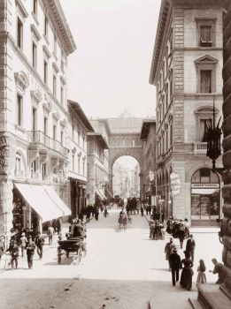 Firenze, Via Strozzi nell'ottocento