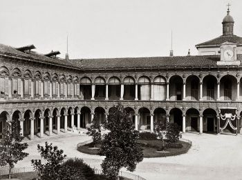 Milano, ospedale maggiore, foto d'epoca