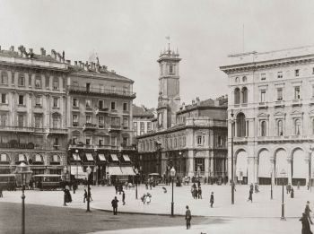 Milano, piazza del Duomo, foto storica