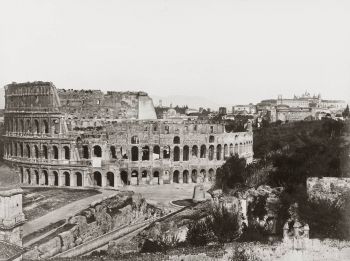 Foto storica del Colosseo, Roma, nel 1856