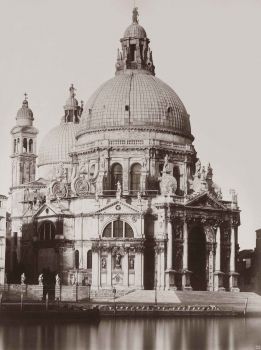 Venezia, foto storica della Chiesa della Salute nell'ottocento
