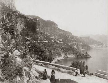 Foto d'epoca della costiera amalfitana.