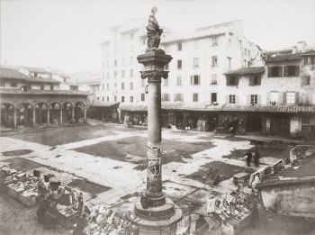 Firenze, il vecchio mercato. Foto d'epoca