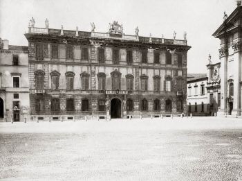 Mantova, foto storica del Palazzo Vescovile