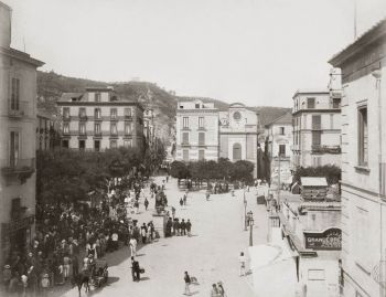 Sorrento, Piazza del Tasso, foto d'epoca