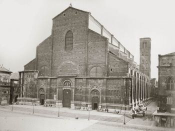 foto storica della Basilica di San Petronio a Bologna