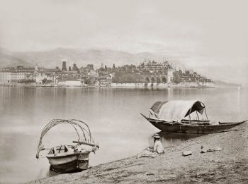 Foto d'epoca isola bella sul lago maggiore