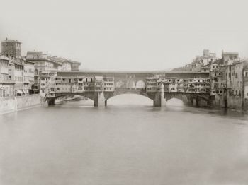Foto d'epoca del Ponte vecchio, Firenze