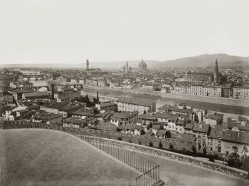 Foto storica di Firenze presa dal monte alle croci