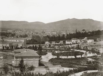 Foto d'epoca di Firenze presa dal viale dei colli