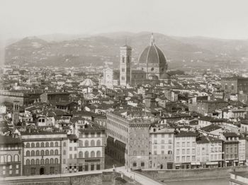 Foto storica di Firenze presa dal Campanile di Santo Spirito