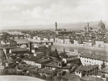 Vecchia Firenze. Panorama dal monte delle Croci