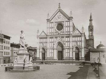 Foto storica della Chiesa di Santa Croce a Firenze
