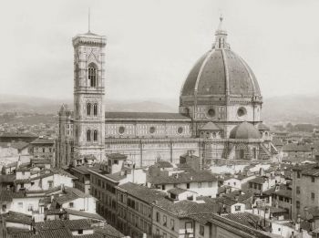 Foto storica della cattedrale di Firenze