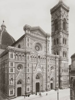 Foto d'epoca della cattedrale di Firenze