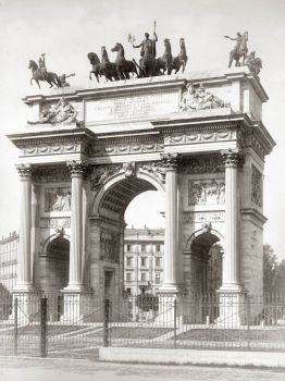 Foto storica Arco della Pace, Milano