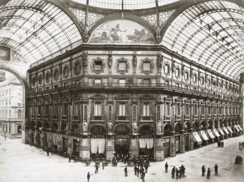 Foto storica della Galleria Vittorio Emanuele