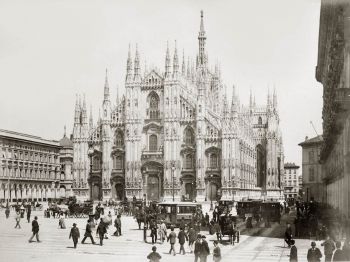 Foto storica Piazza del Duomo, Milano