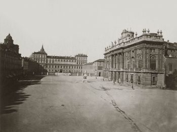 Foto storica Palazzo Madama e Palazzo Reale, Torino