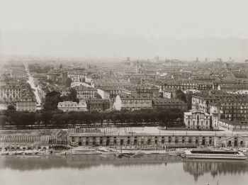 Panorama di Torino, foto antica