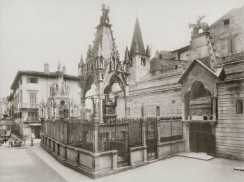 Foto storica delle tombe degli Scaligeri, Verona