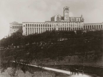 Assisi foto storica chiesa e convento san francesco