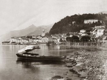 Como antica foto di Bellagio sul lago